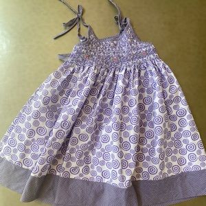 Smocked Giraffe size 2T purple dress